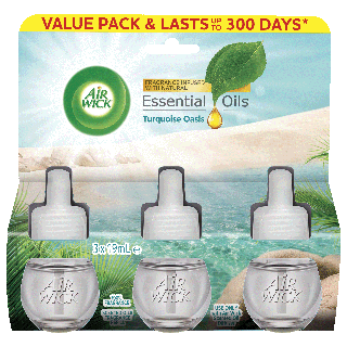 Air Wick Essential Oil Turquoise Oasis Plug-in Triple Refill 3x19mL